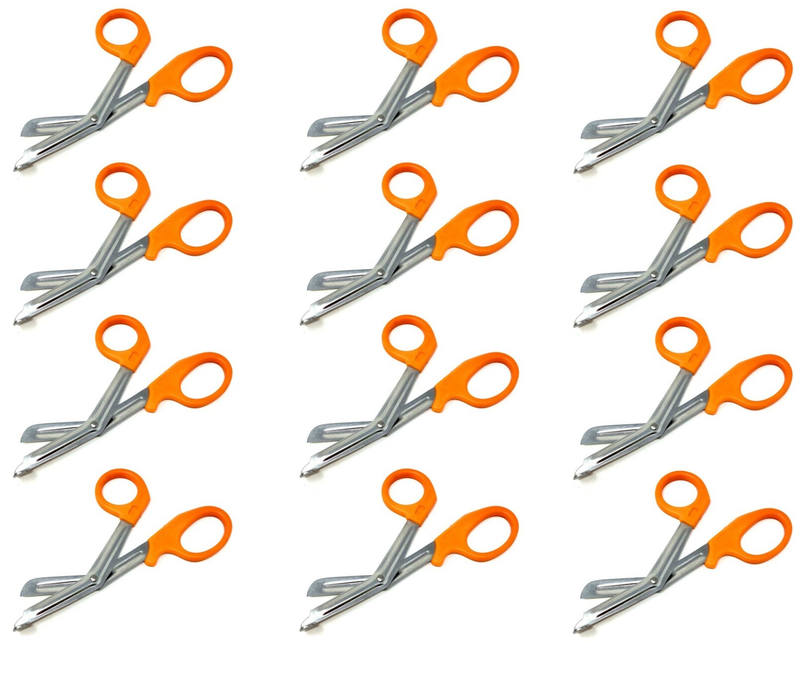 12 New Utility Scissors EMT/EMS Shears 5.5″ (Orange)Bandage Paramedic Supply Eco