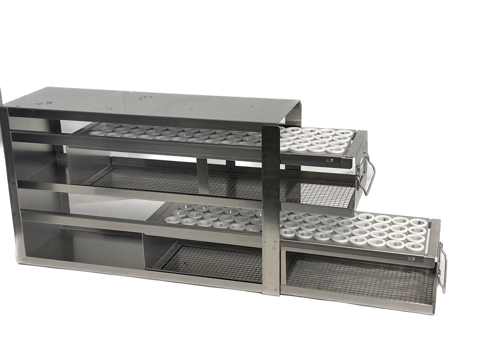 USA Lab Upright SS Freezer Rack w/ 2-Drawers for 15mL Centrifuge Tubes 2483-3815