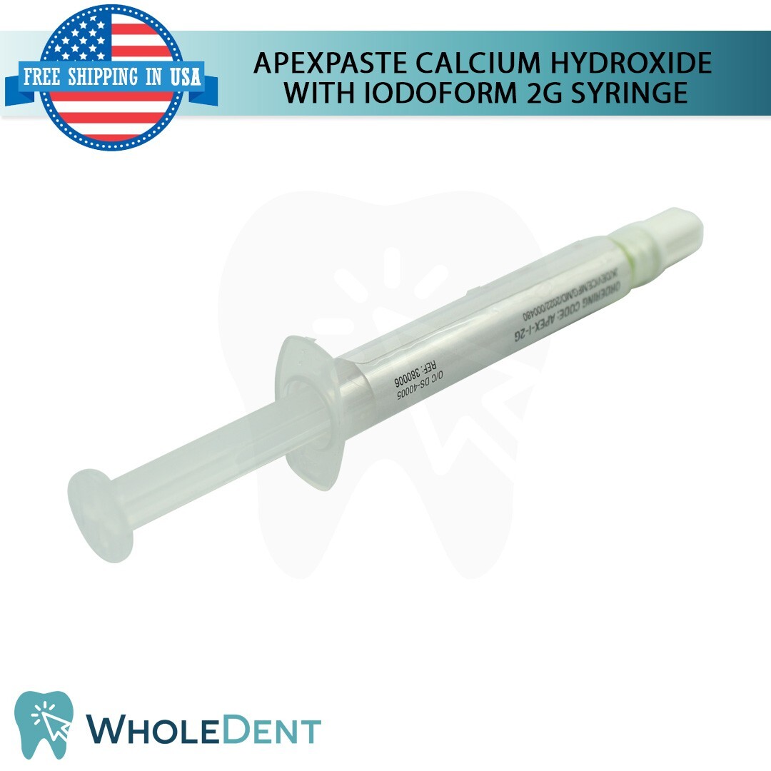 ApexPaste Calcium Hydroxide With Iodoform 2g Syringe For Endodontic Treatments