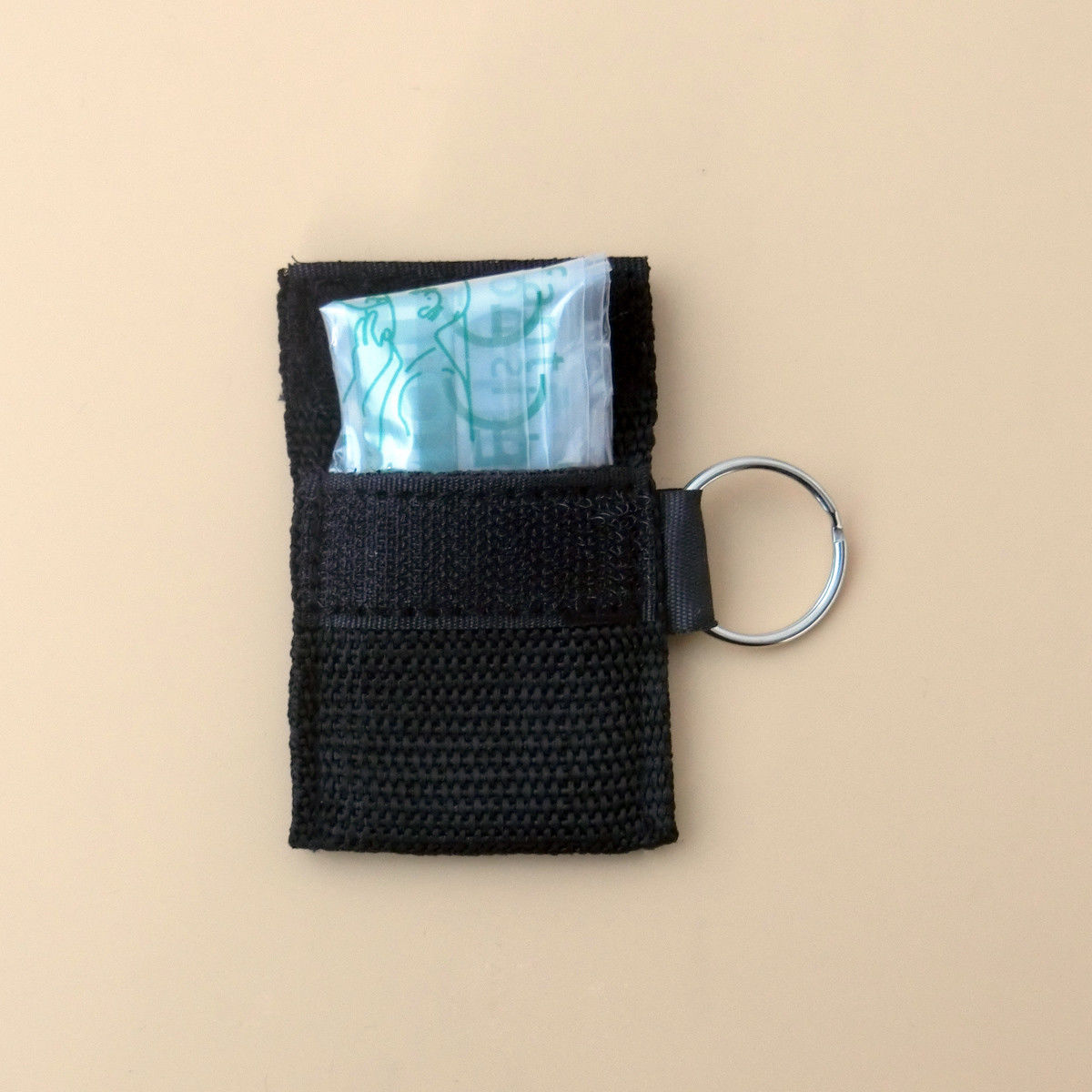 KeyRing CPR Face Shield Resuscitation 30:2 Training Black & Orange