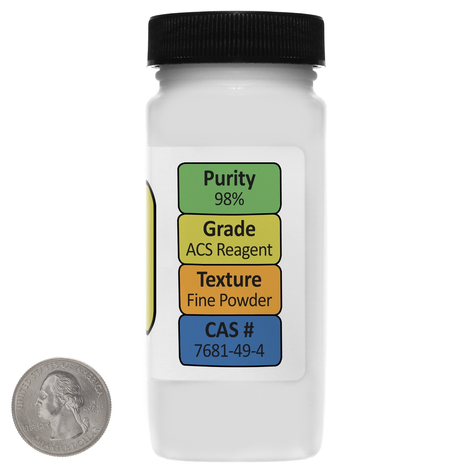Sodium Fluoride [NaF] 98% Reagent Grade Powder 4 Oz in a Space-Saver Bottle USA