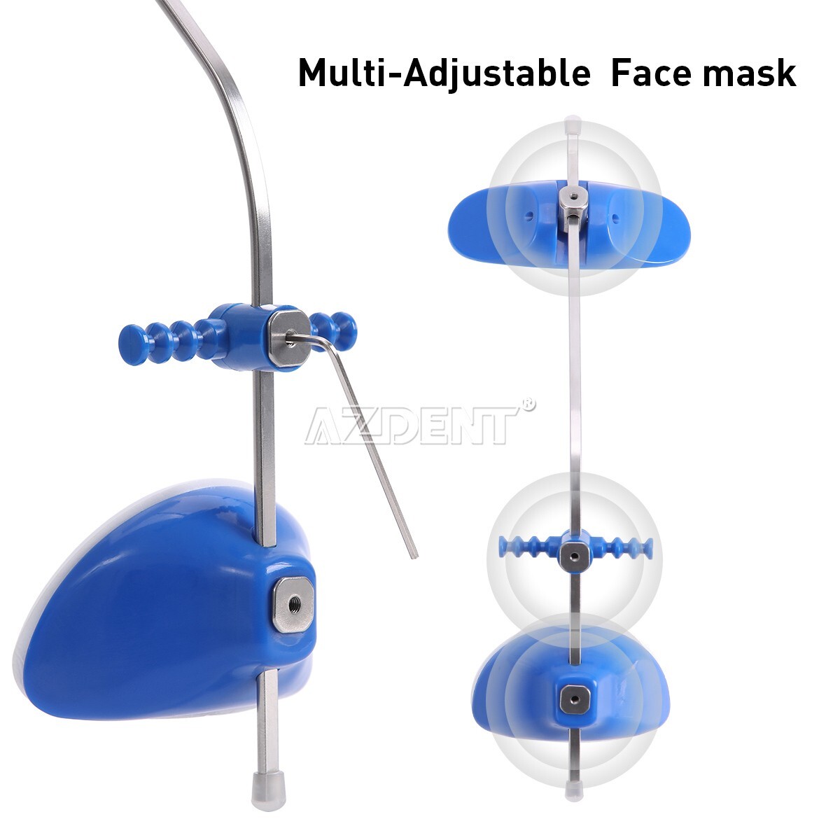 AZDENT Dental Orthodontic Forward Pull Headgear Single Lever Adjustable Blue