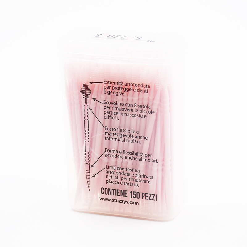 150 pcs/Box Dental Plastic Oral Picks Tooth Pick Interdental Brush 2 Heads Brush
