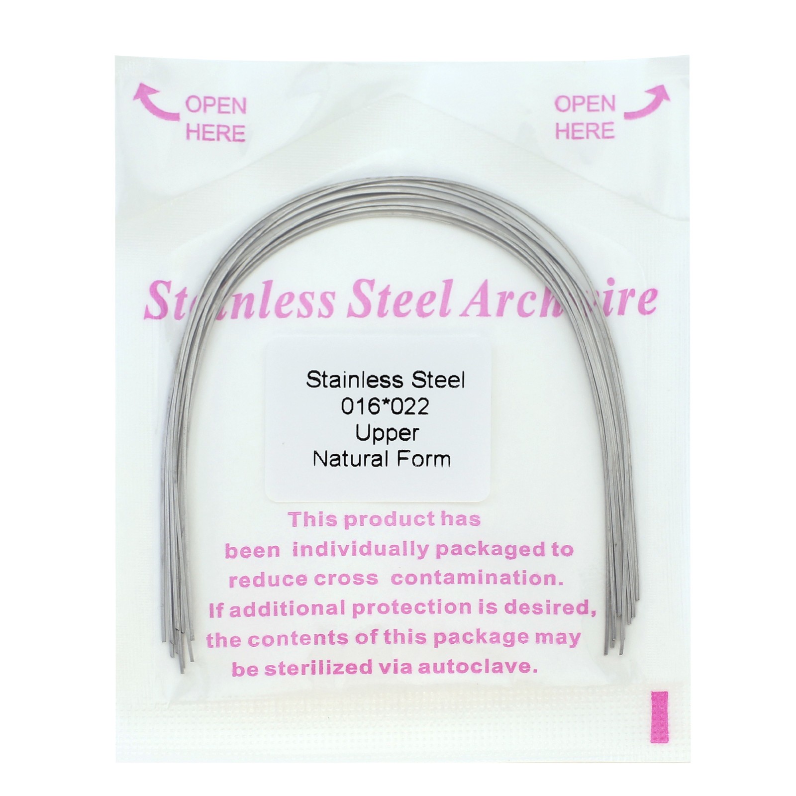 Dental Orthodontic Stainless Steel Archwires Natural Form Rectangular 16×22
