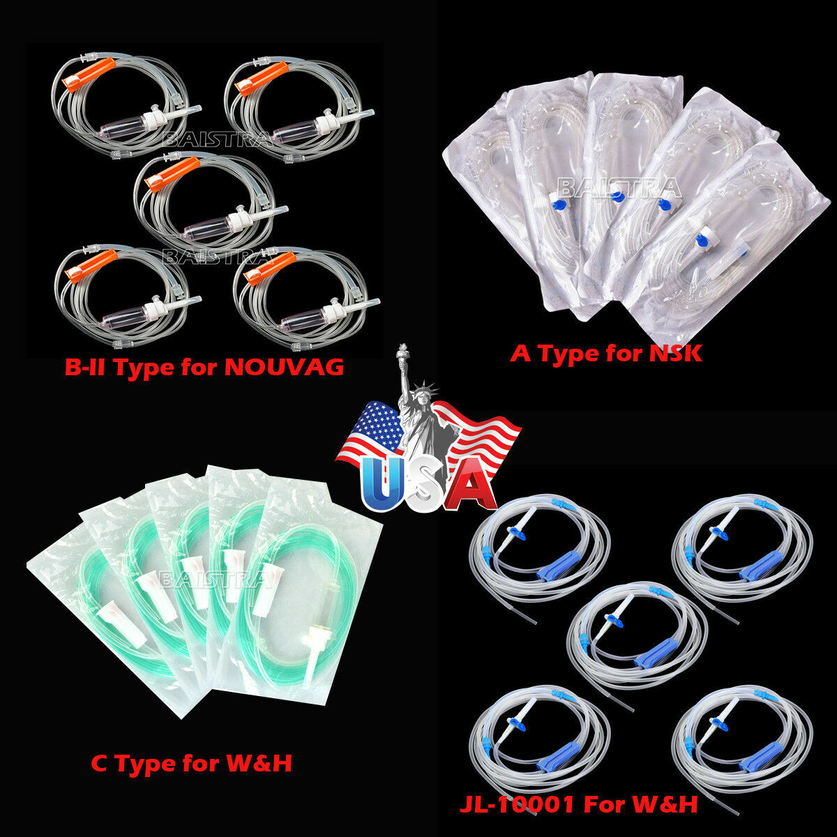 Dental Implant Irrigation Tube Hose fit for NSK/NOUVAG Surgical Handpiece Motor