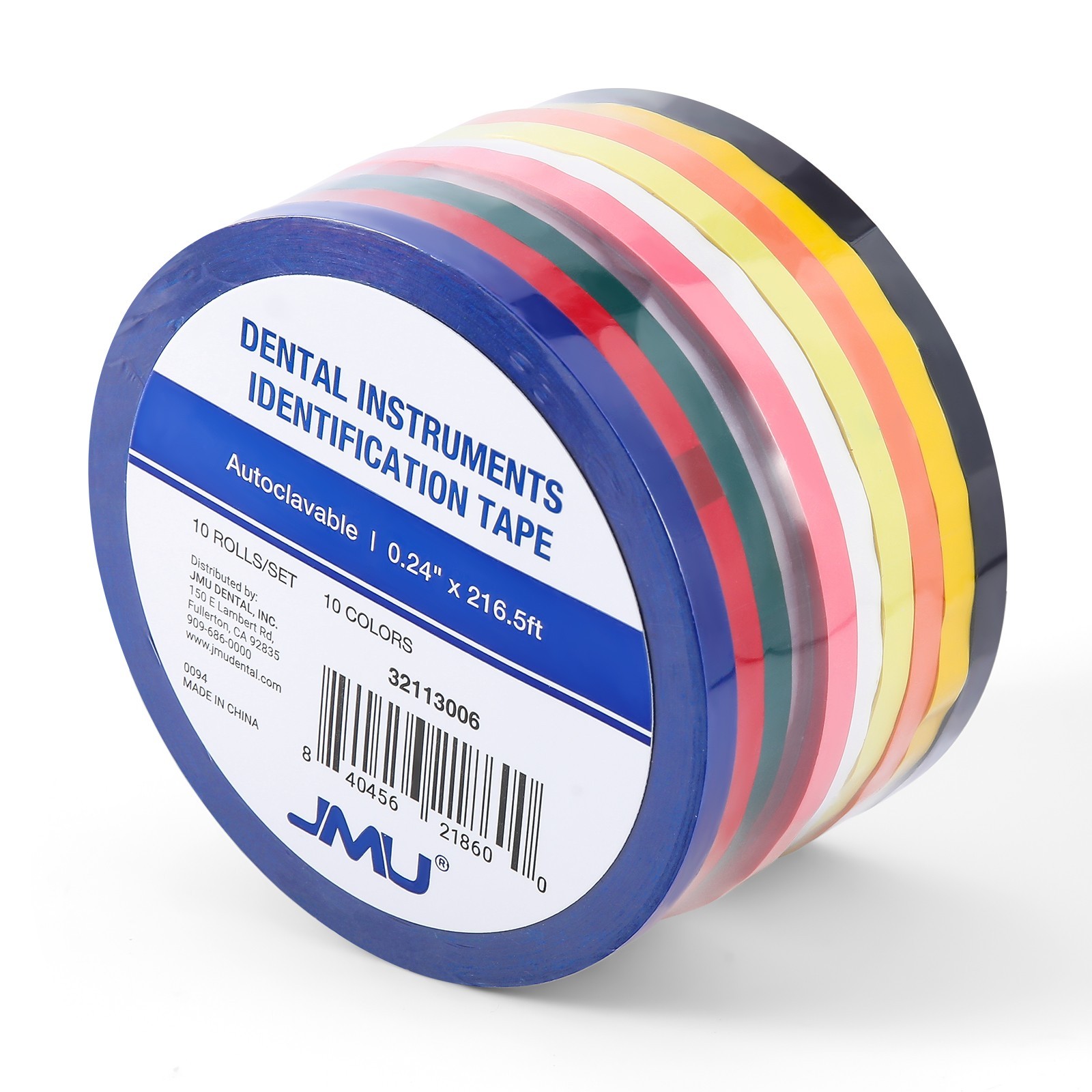Dental Instruments Identification Tape Autoclavable 0.24″ 0.40″Width 10 Colors