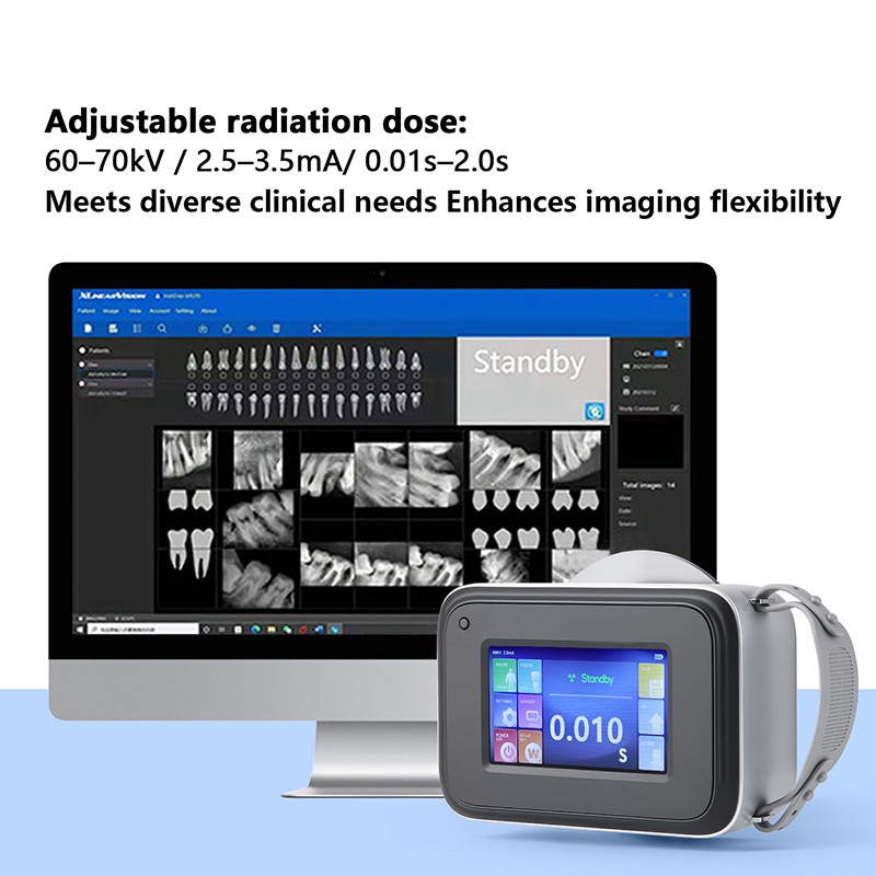 Dental X Mobile Unit System Ray Digital Machine High Frequency with Shield USA