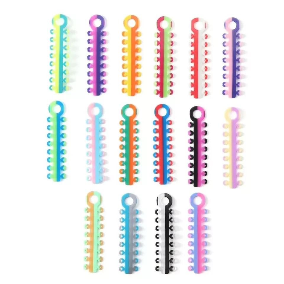 Dental Orthodontics Ligature Ties Elastic Rubber Bands Mixed Color 4 Types