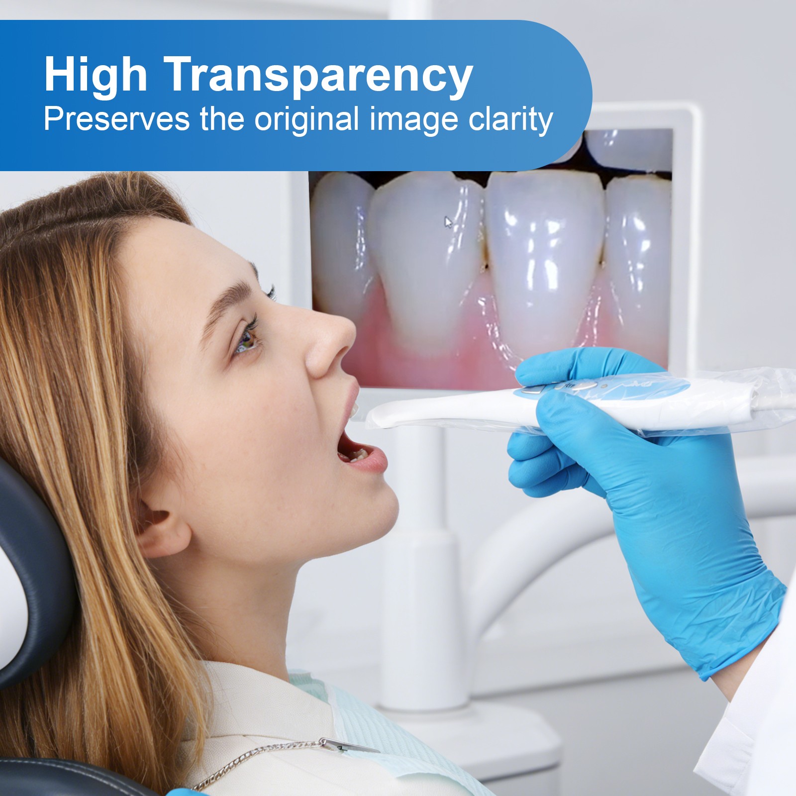 500PCS Dental Camera Sleeve Disposable Cover for Intraoral Camera 10.2×2＂