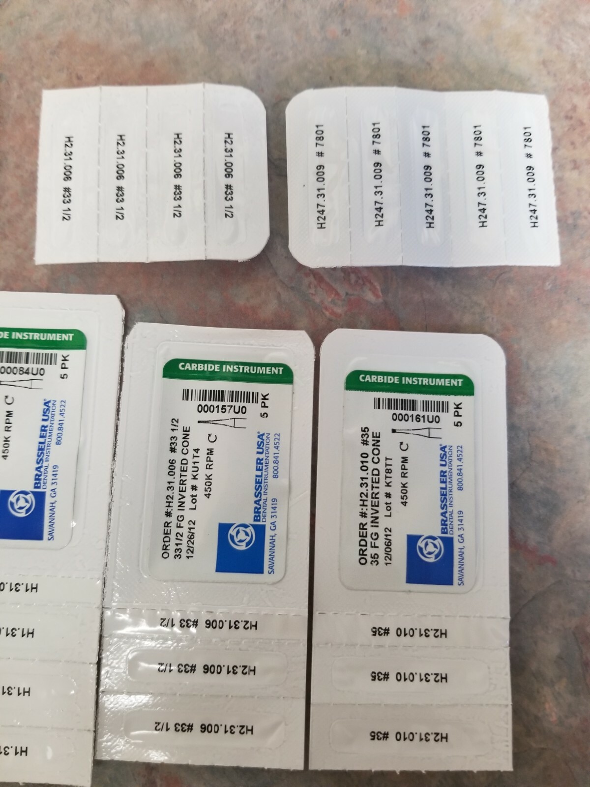 Assorted brand new Brassler Burs
