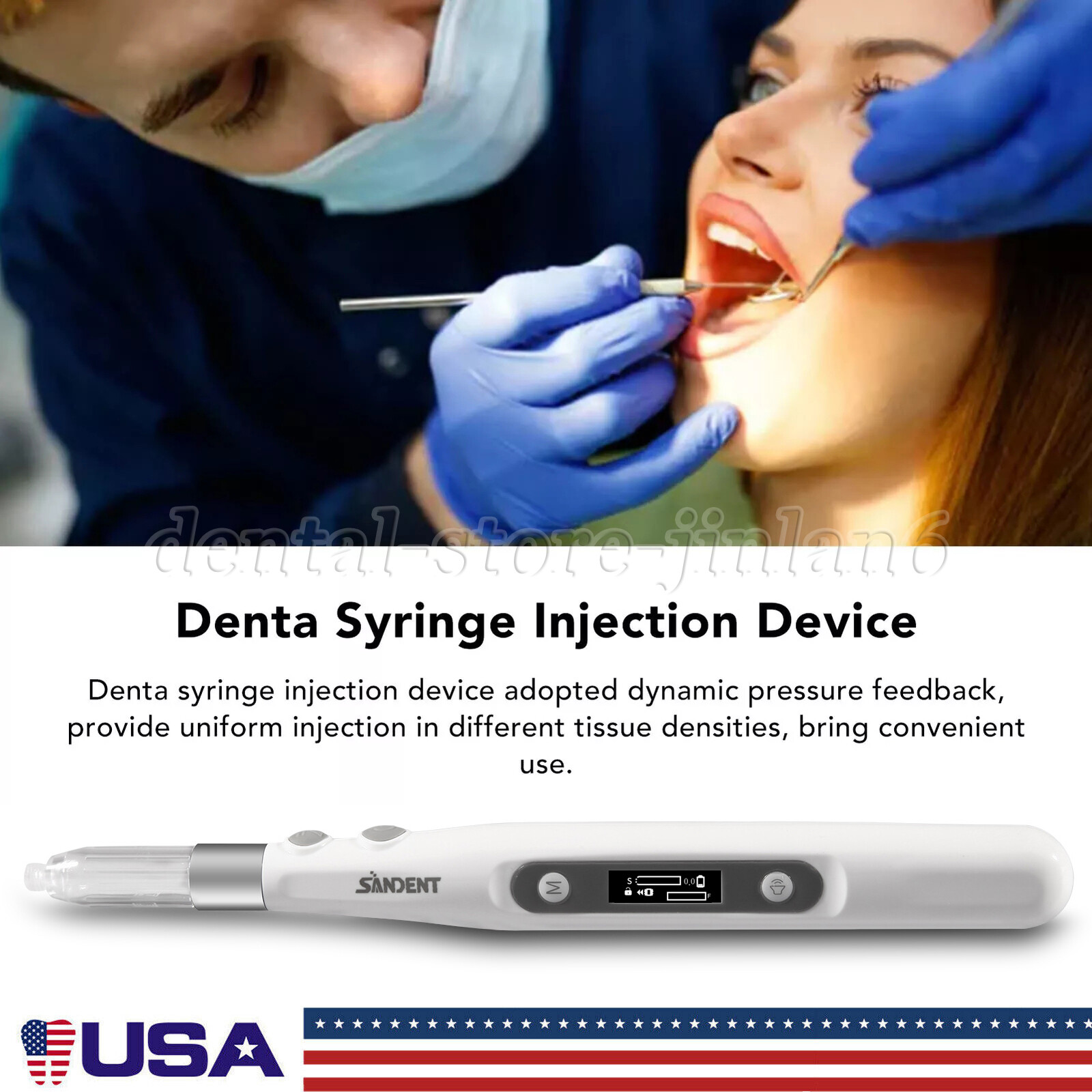 Electric Dental Painless Oral Local Anesthesia Delivery Device Injection Pen po
