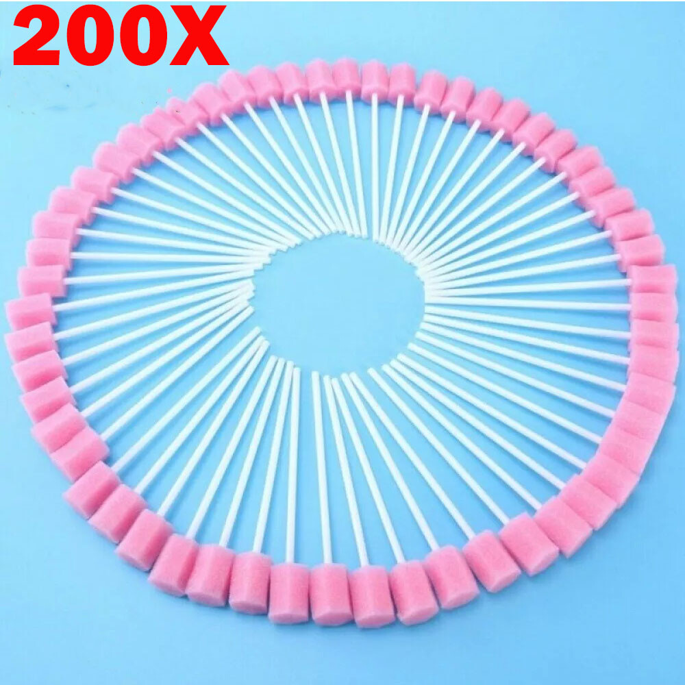 200/400Pcs Disposable Oral Care Cleaning Sponge Sticks Tooth Mouth Swabs HOT