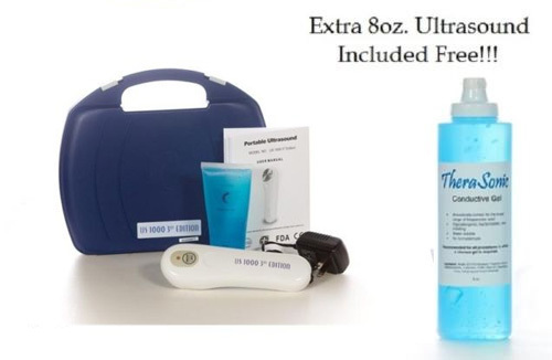 US Pro 1000 Portable Ultrasound Therapy Unit – Extra 8oz Ultrasound Gel FREE