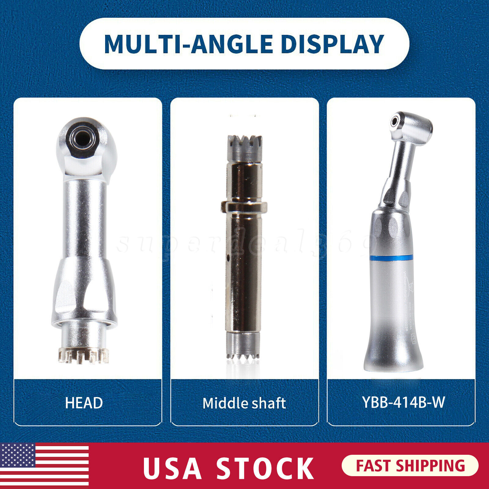 5X Dental Push Button Low Speed Contra Angle Handpiece F/ NSK E-type YAD MX