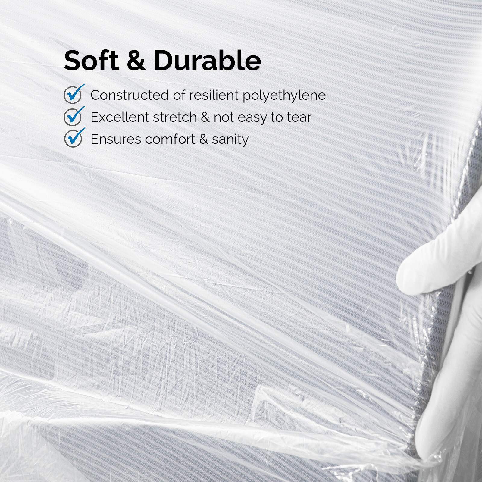 Durable Dental Unit Half/Full Chair Sleeves Disposable PE Cover Soft Clear
