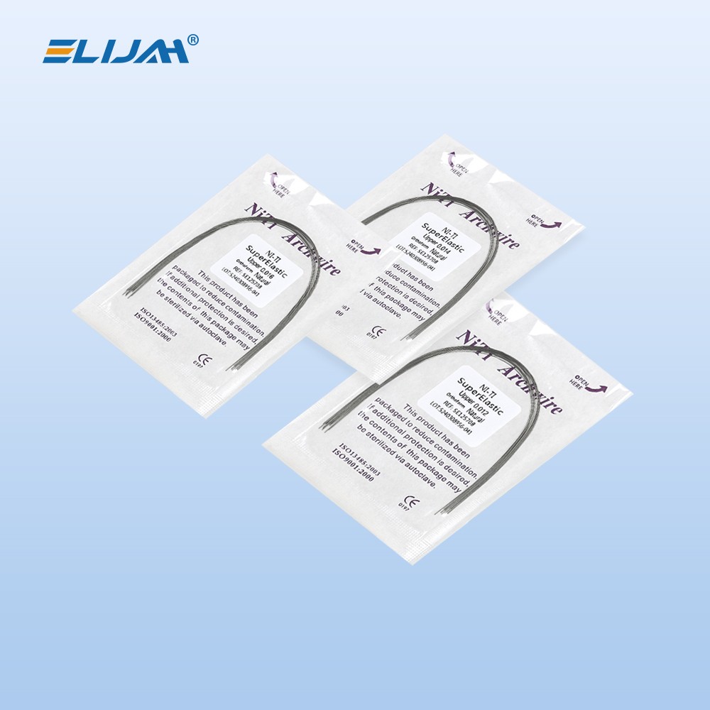 Dental Orthodontic Arch Wire Super Elastic Niti Round Rectangular Natural Form