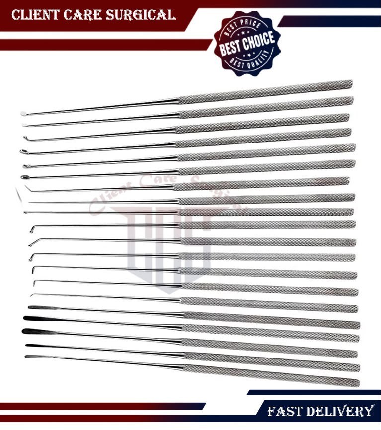 Rhoton Micro Dissector Expanded Set 20 Pcs Neurosurgery Instruments Surgical Kit