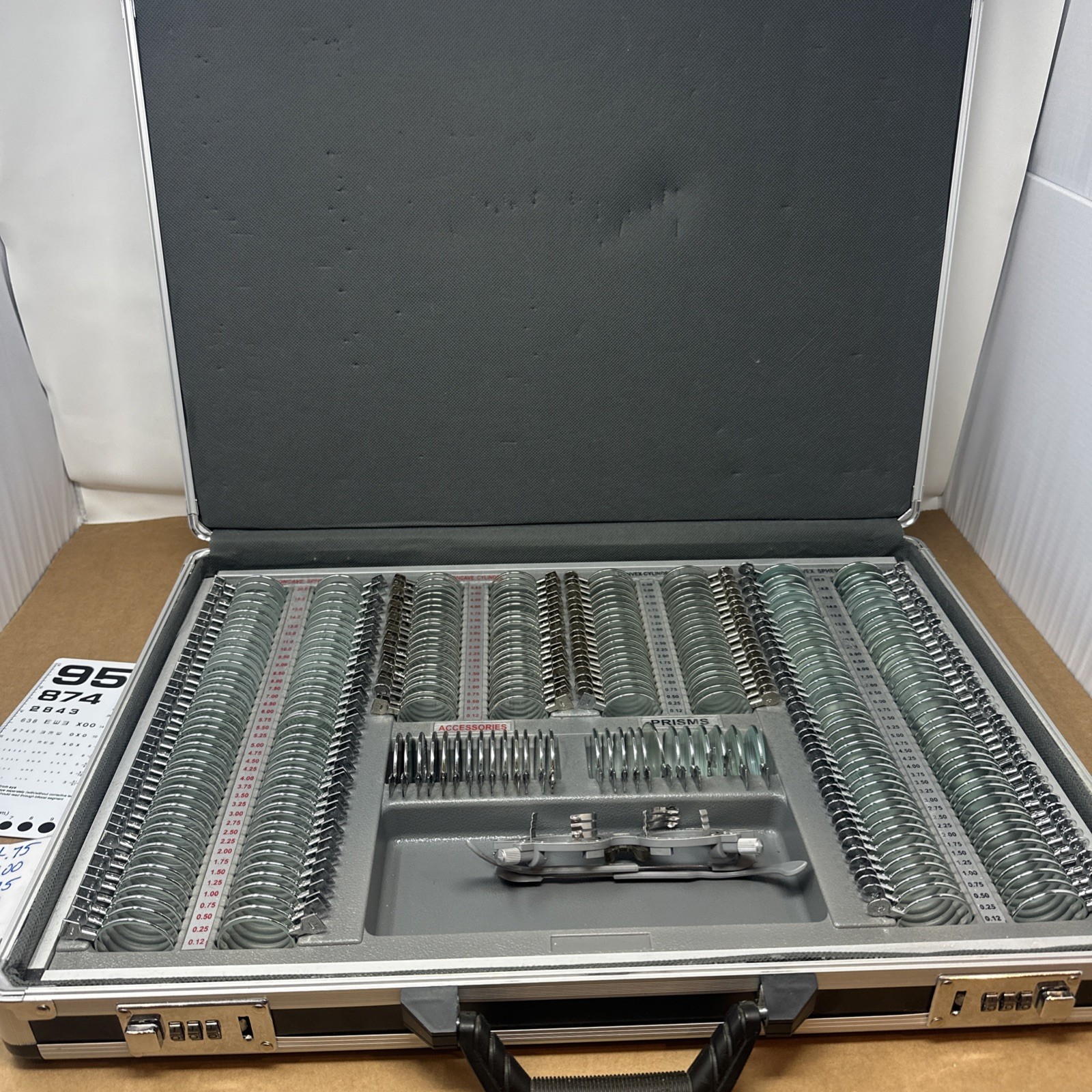 UCanSee 266pcs Optical Trial Lens Set Metal Rim Plastic Frame Aluminum Case
