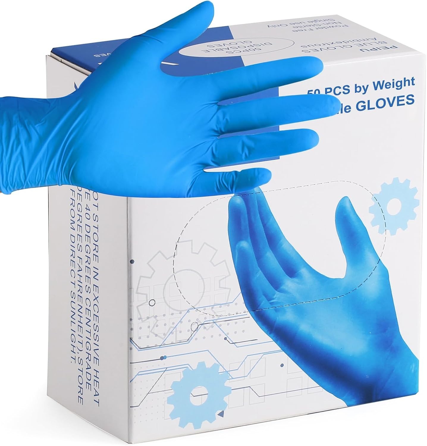 Durable Nitrile Cleaning Gloves – Ambidextrous, Waterproof, Powder-Free (50 Pcs)
