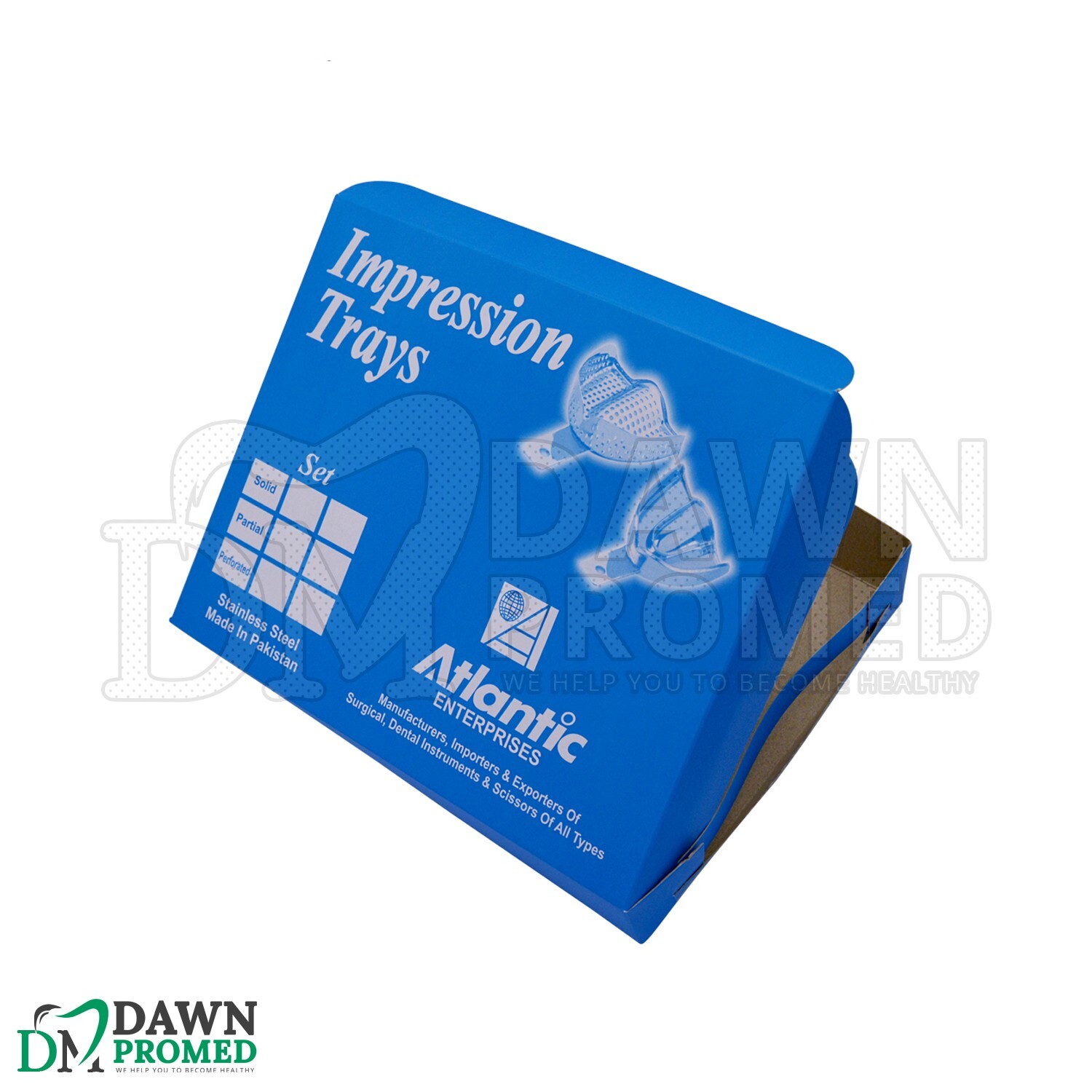 10 Pcs Perforated Metal Dental Impression Trays Set Edentulous Instruments