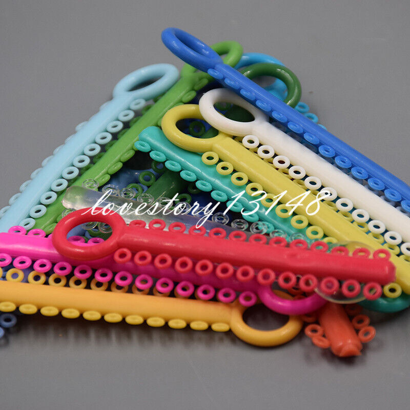 1040Pcs Dental Orthodontic Elastic Braces Rubber Ligature Tie 37 Color to Choose