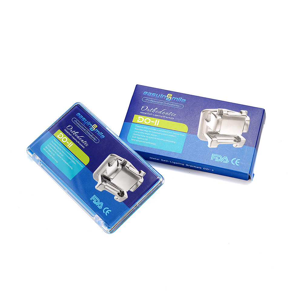 EASYINSMILE Orthodontic Self-ligating Bracket MBT 022 345 w/hook 10x Metal Brace