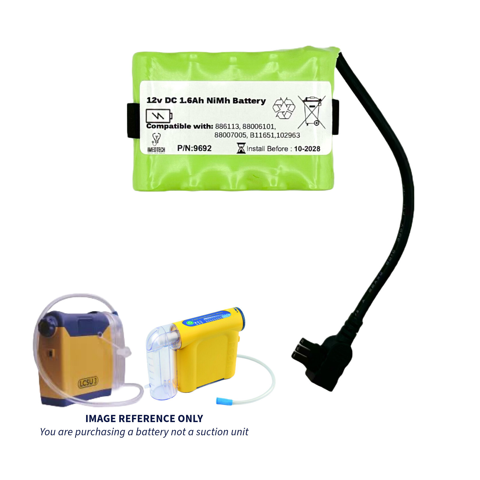 Laerdal LCSU3 and LCSU4 Suction Unit Battery Replacement