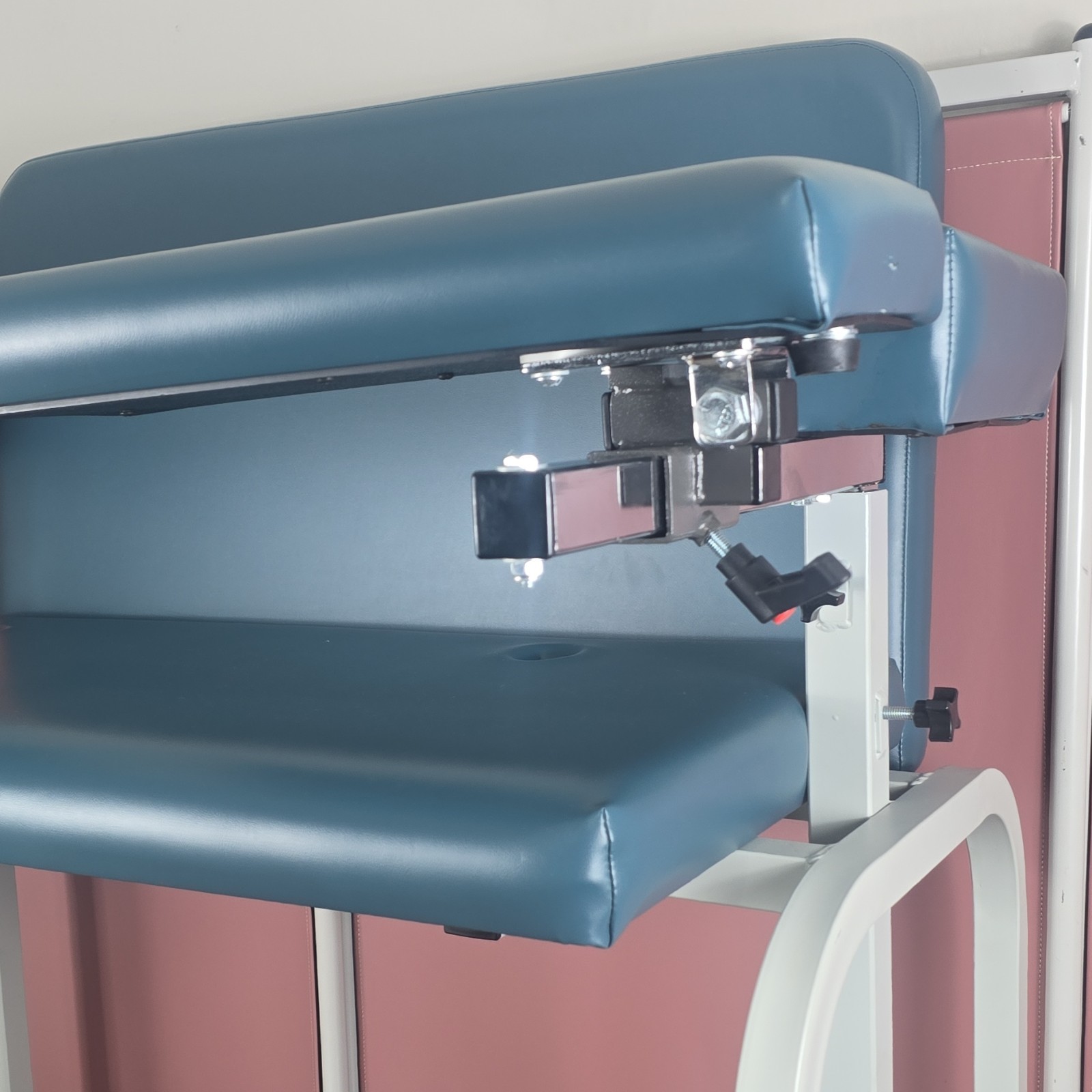 Examination Table w/ Adjustable Armrests, Blue Upholstery, Family Medicine