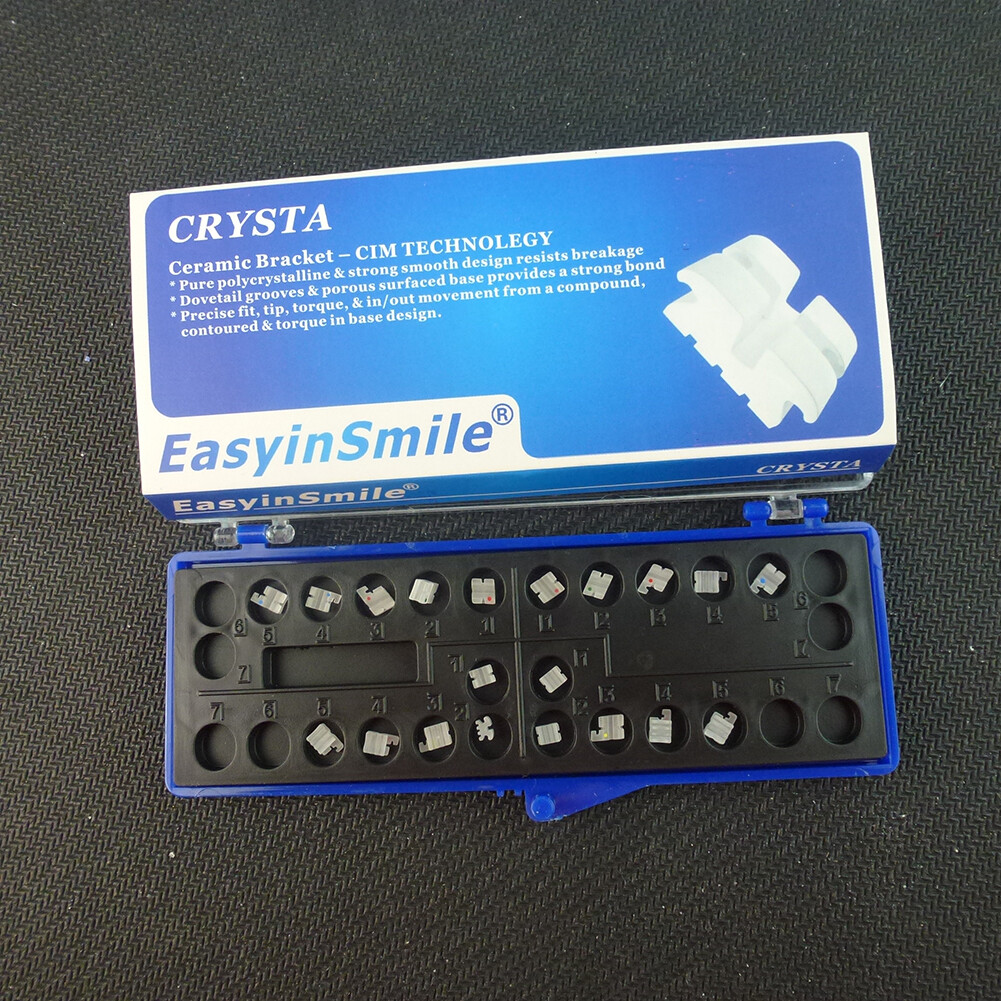 5Packs Dental Orthodontic MINI Ceramic Brackets Roth 022 3.4.5 Hook EASYINSMILE