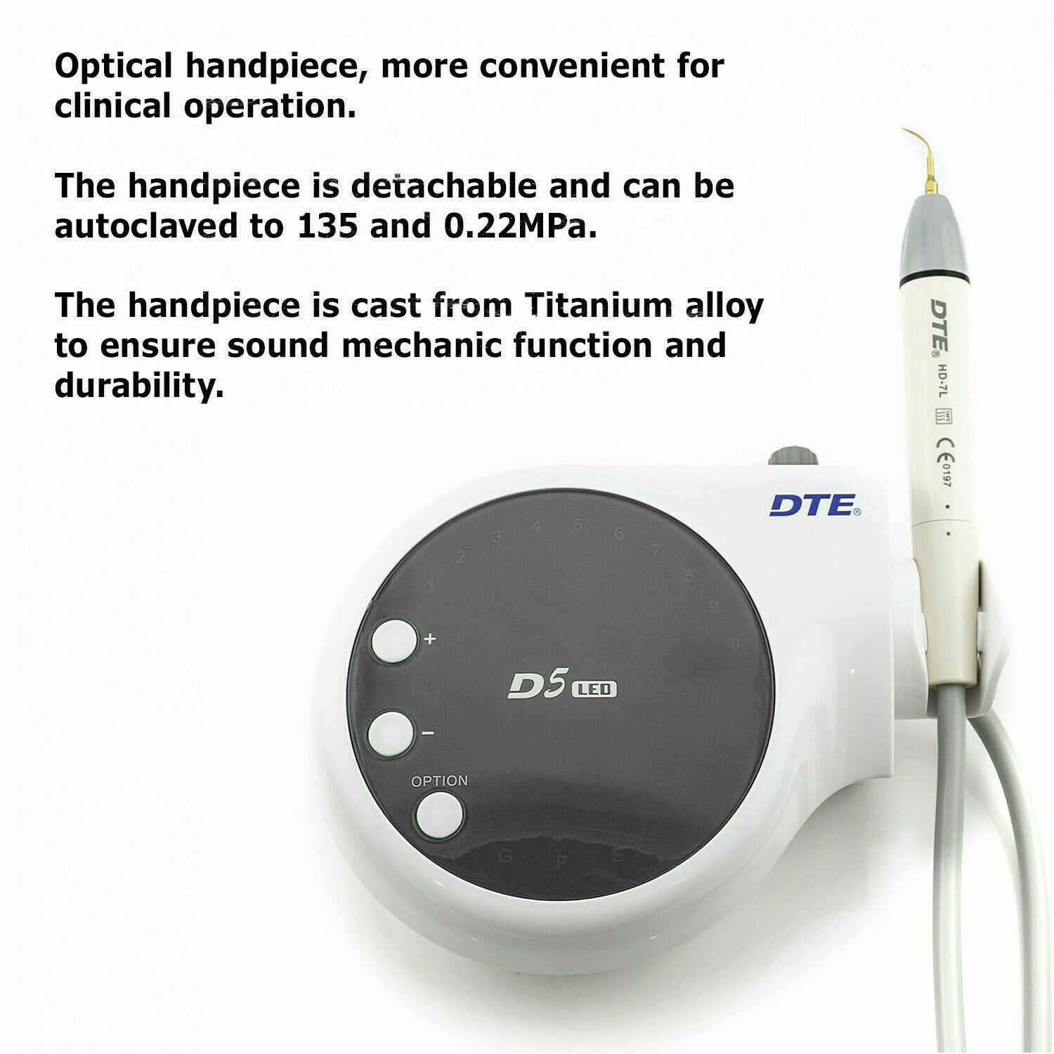 100% Woodpecker Dental O-star Curing Light Lamp 1 Sec Curing iLED/ Plu/ II