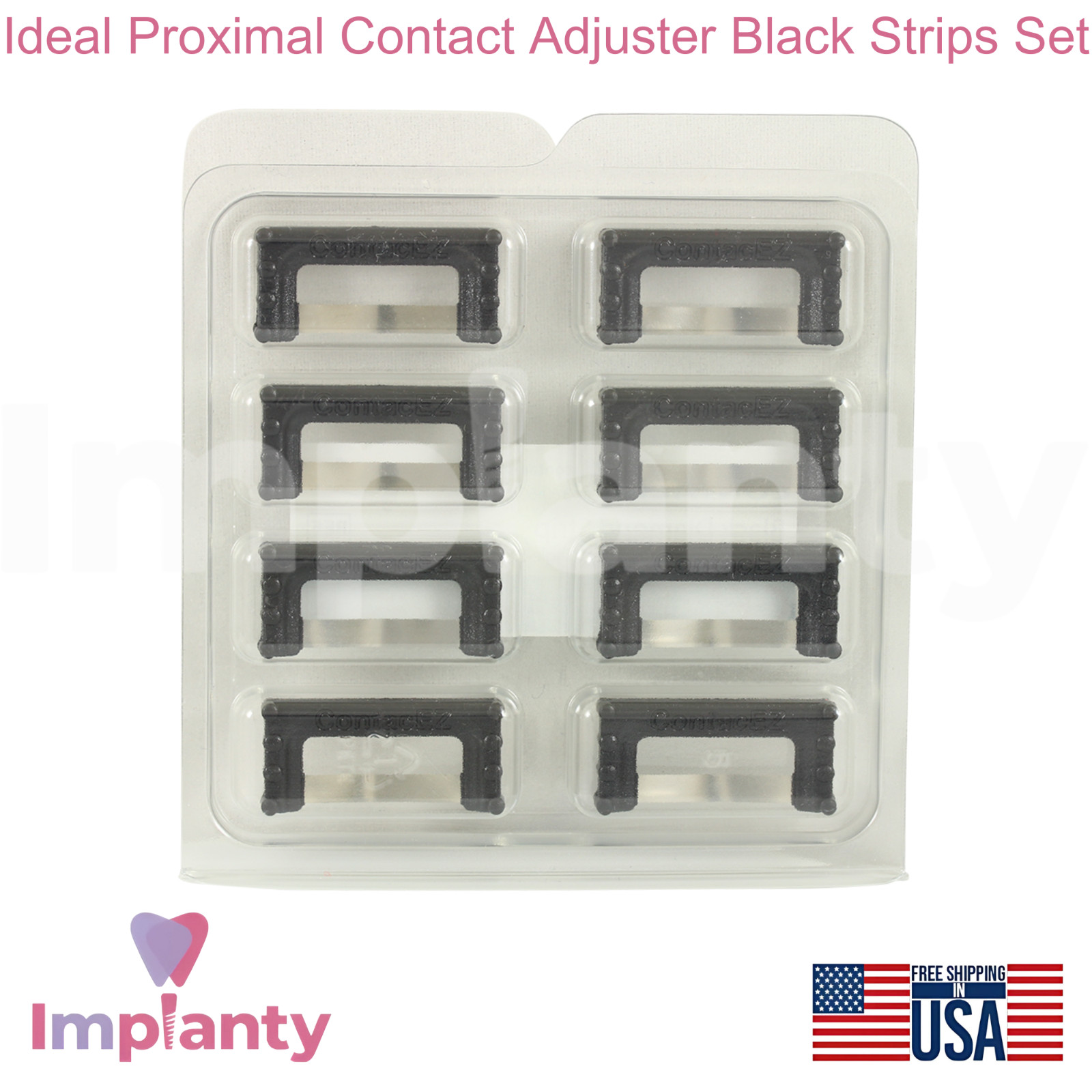Ideal ProximaI Contact Adjuster Restoration Black Dental Strips Set 8pcs