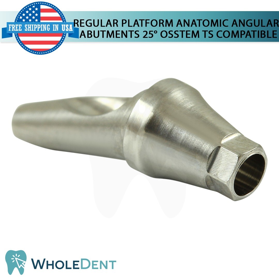 10x Regular Angled Anatomic Abutment 25° Titanium Dental Osstem® TS Compatible
