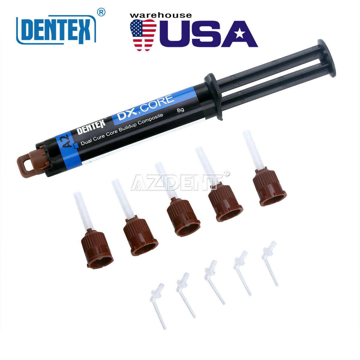 Resina compuesta dental Dual Cure Core Build Up A2 Shade 8g/Jeringa