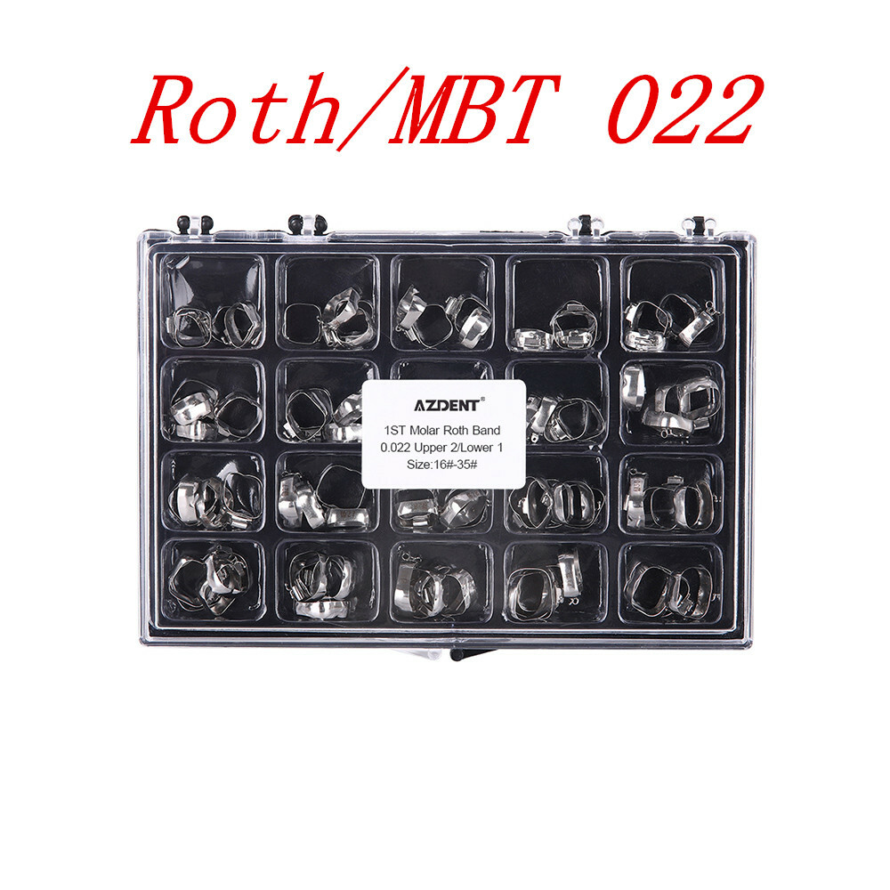 AZDENT Dental Orthodontic Buccal Tube 1st Molar With Bands Roth/MBT 022″ 16#-35#
