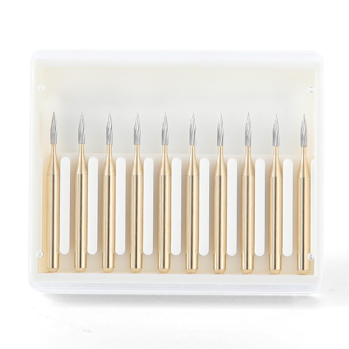 AZDENT 10 Pcs Dental Carbide Trimming & Finishing Burs FG/7406/7408/7901/7902