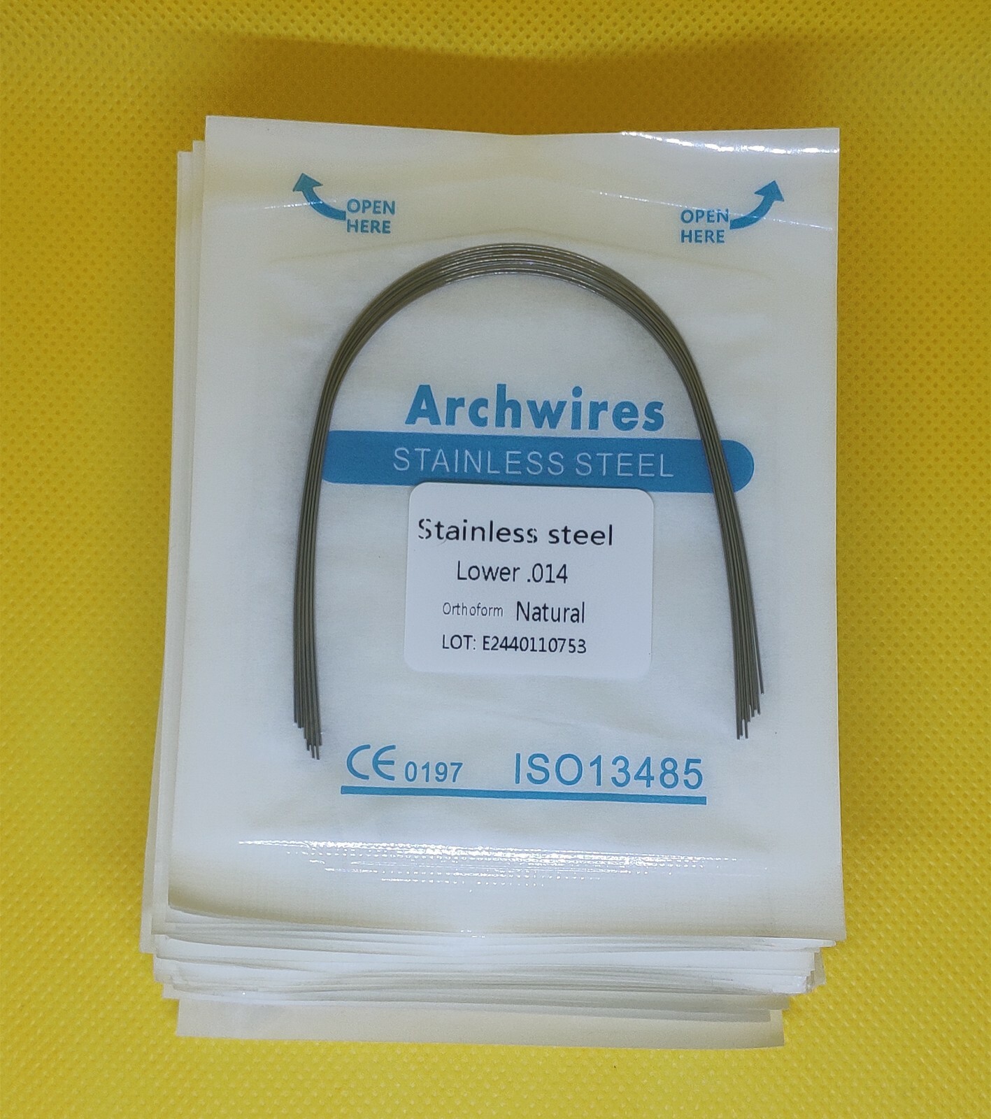 30Packs 300Pcs Dental Stainless Steel Arch Wires Orthodontic Round Natural Form