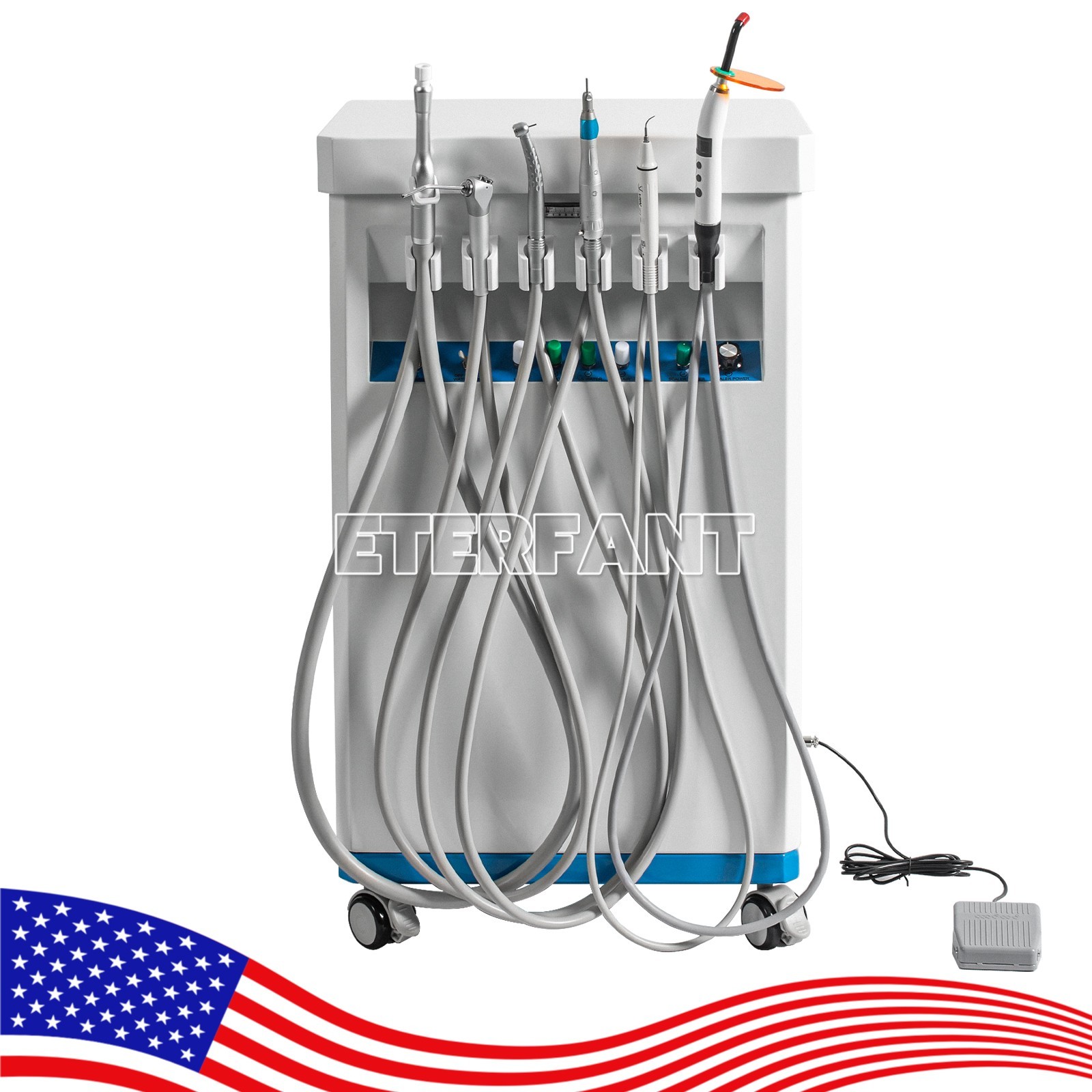 Dental Unit System Air Compressor Curing Light Scales/Delivery Cart Treatment US