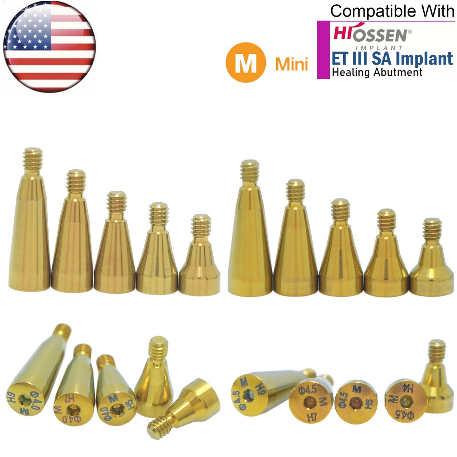 US Dental Healing Abutment Cap Mini Regular Platform fits Osstem Hiossen
