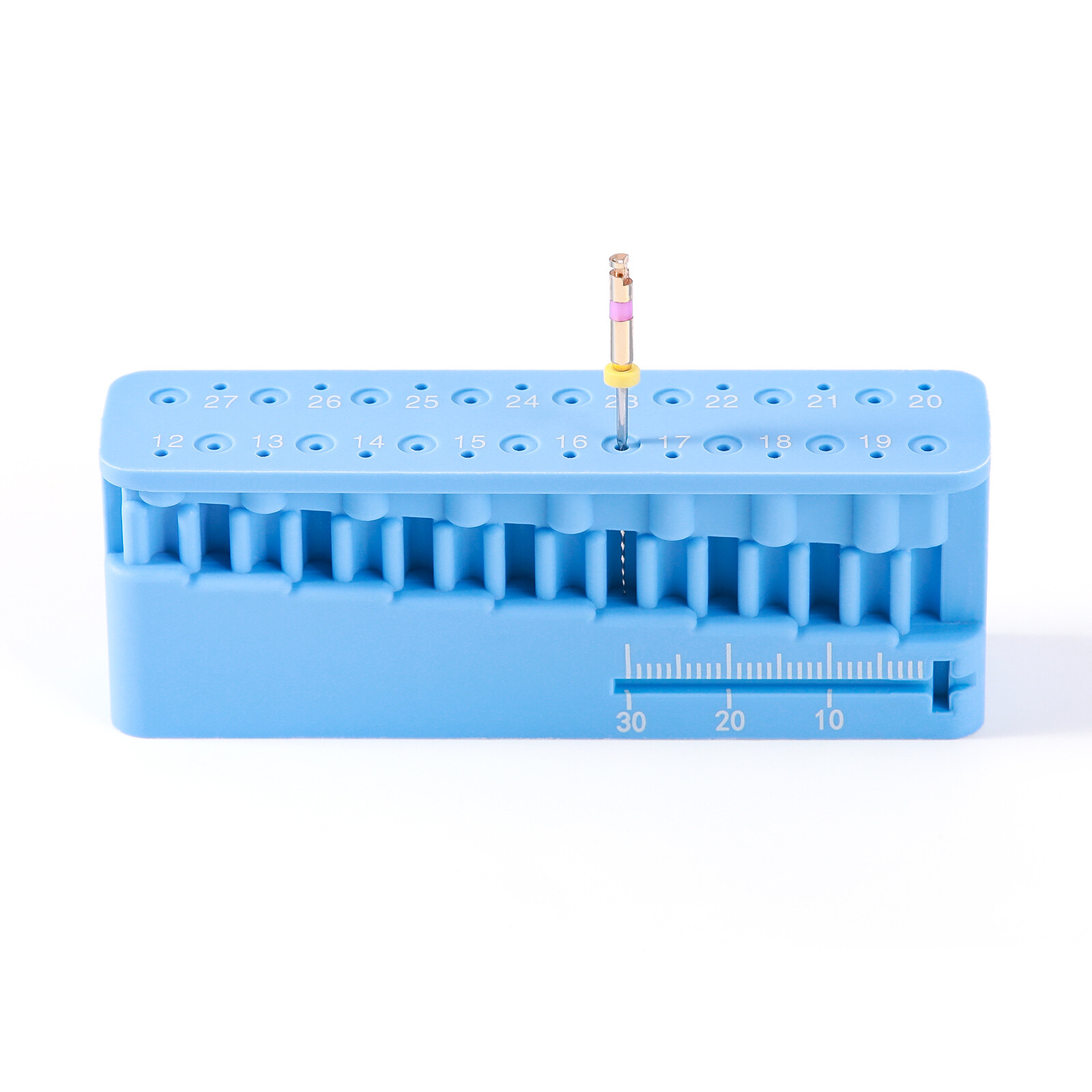 1pcs/box Dental Endo Plastic File Holder Measuring Tools Blue Organizers