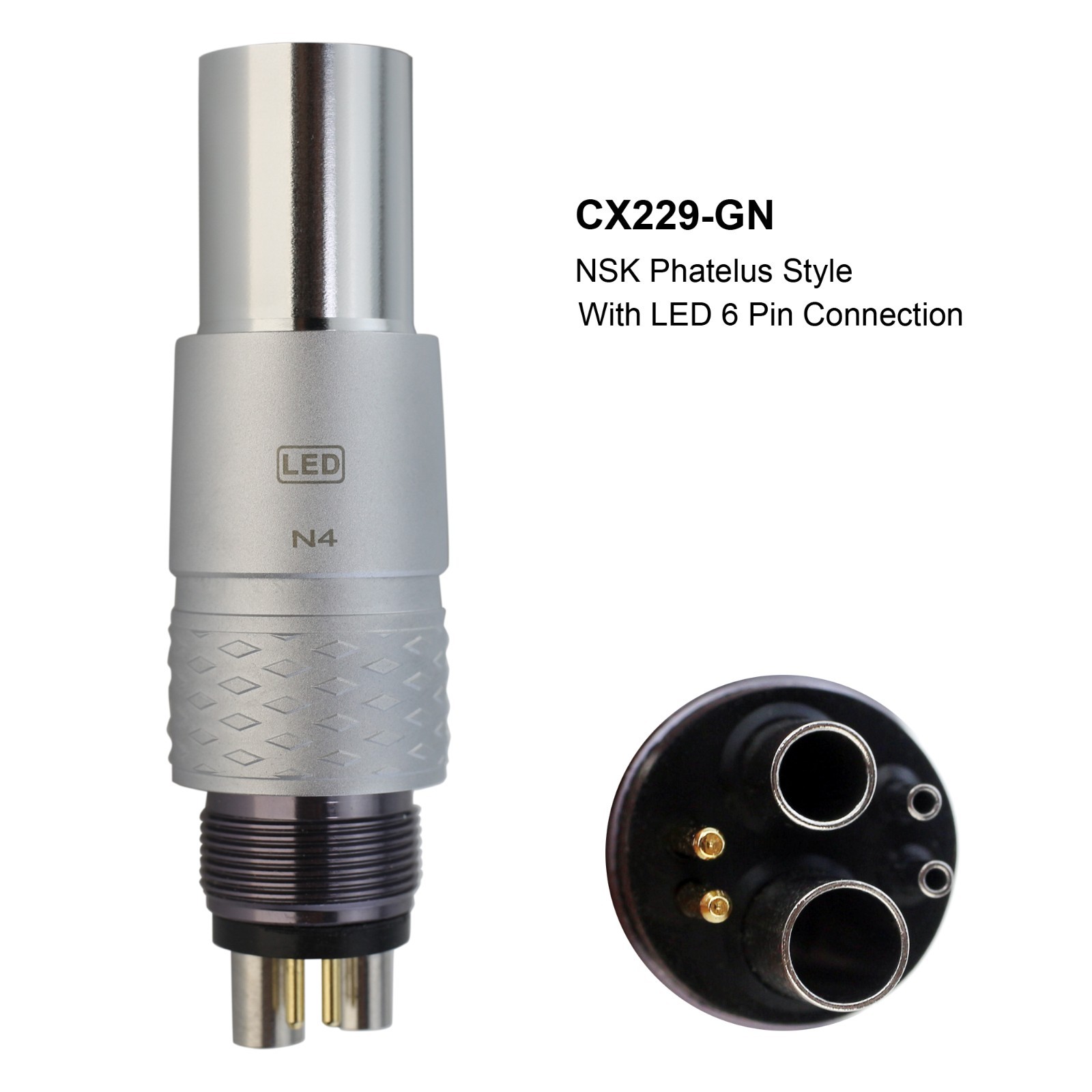 COXO Dental Handpiece Quick Coupling Coupler Swivel 4 Hole 6 Pin KaVo NSK Sirona