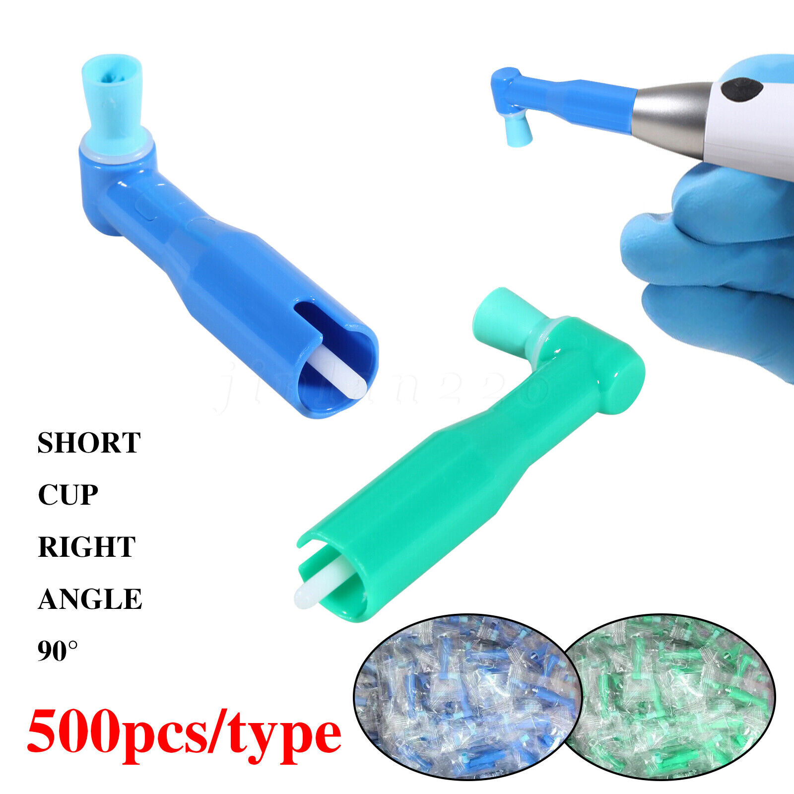 500 pcs Dental Disposable Prophy Angles Top Quality Money back guarantee!