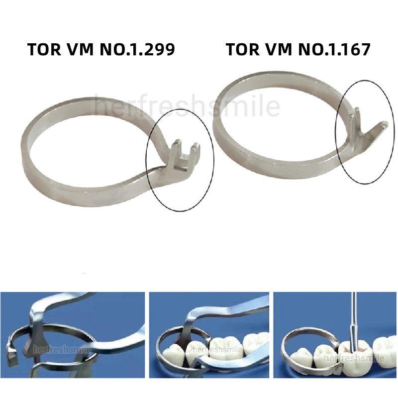 TOR VM NO.1.167 NO.1.299 Dental Matrix Matrices Clamp Delta Ring Matrix Wedges