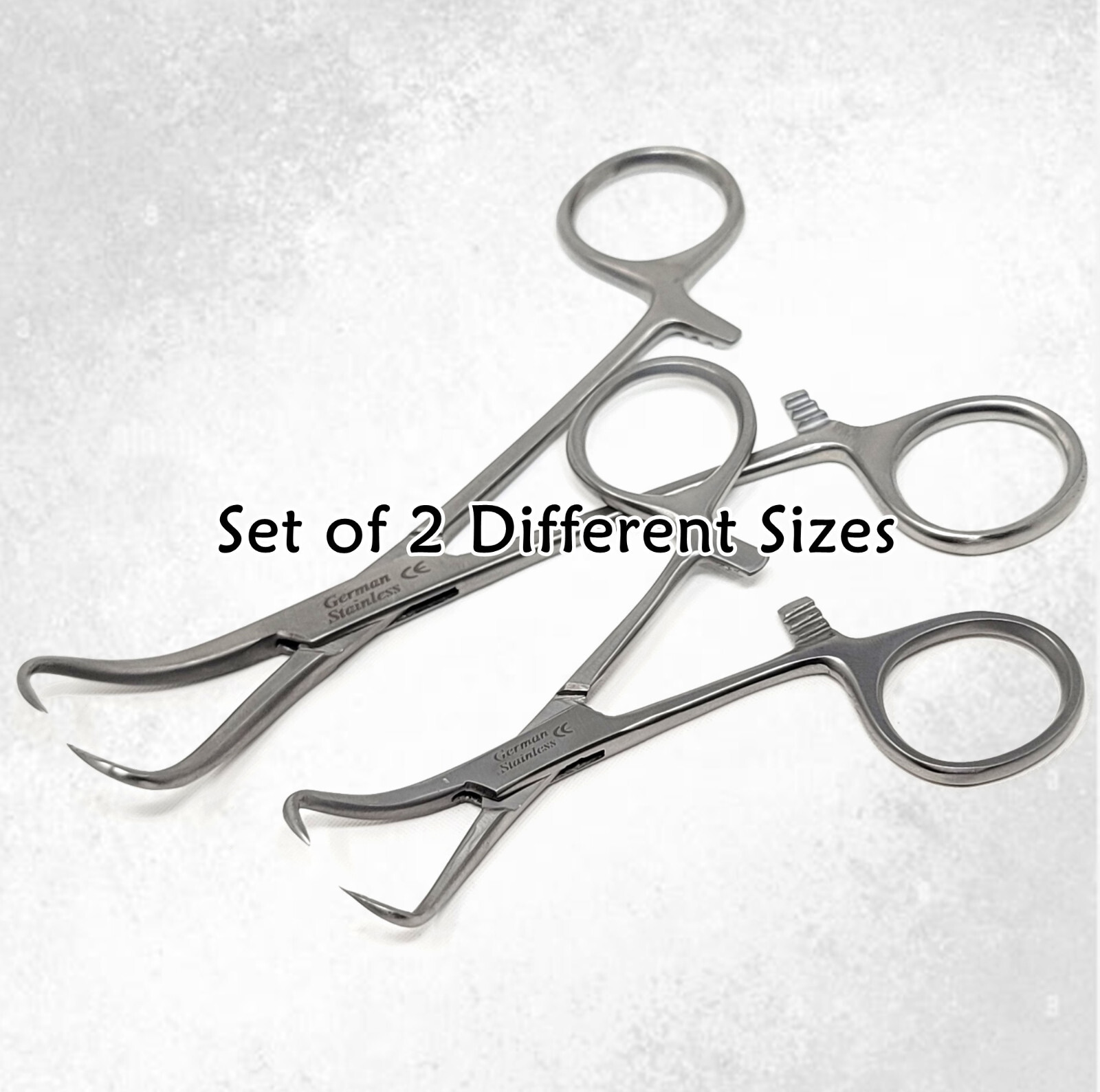 2x SPAY PACK BACKHAUS TOWEL CLAMPS VETERINARY FORCEPS 3.5″ + 5.25″ GERMAN STEEL