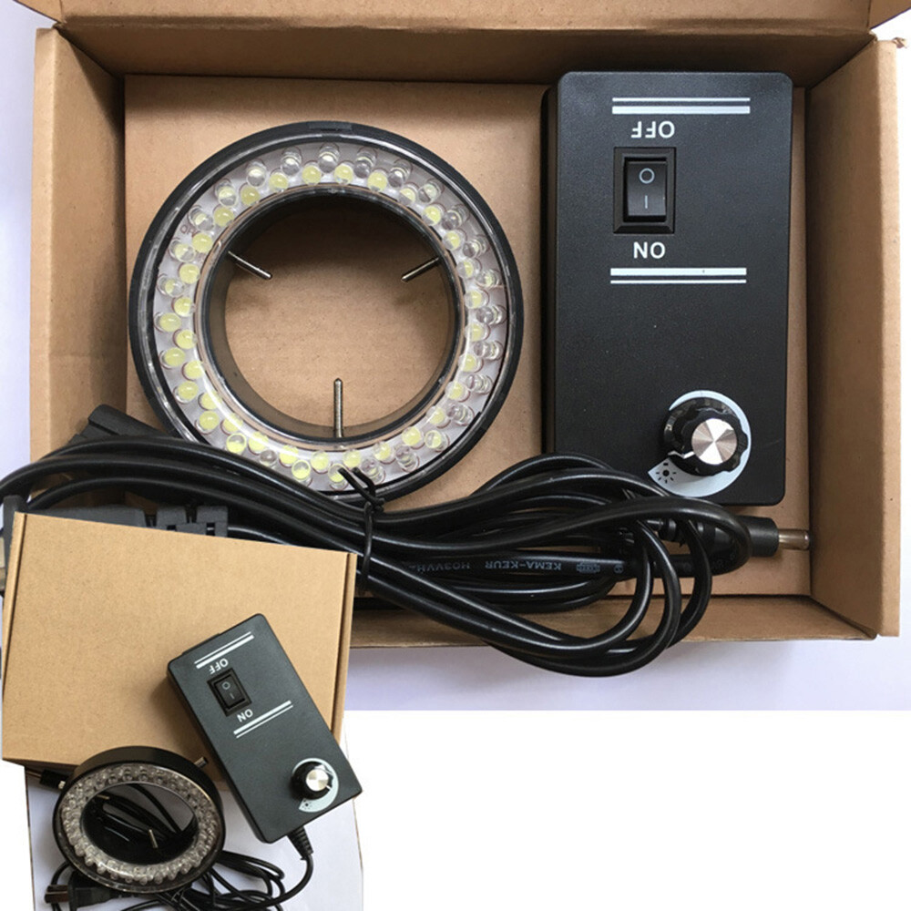Ring Light 60-LED Brightness illuminator Lamp For STEREO ZOOM Microscope Power