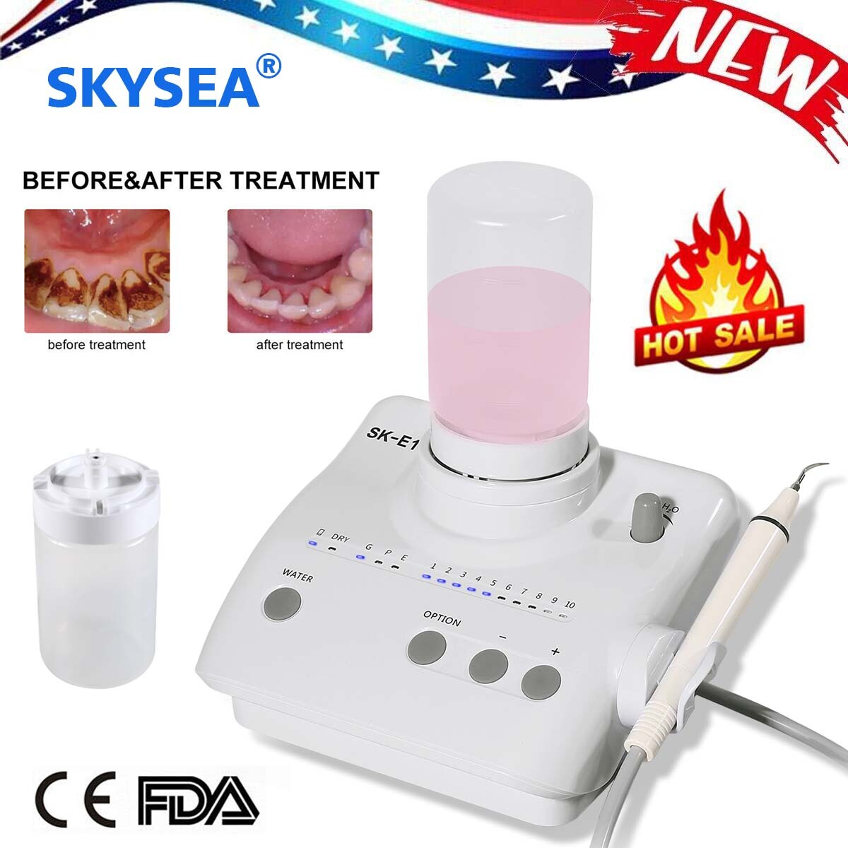 Dental Ultrasonic Scaler Bottles fit EMS Cavitron / LED Endo Motor 16:1 Wireless