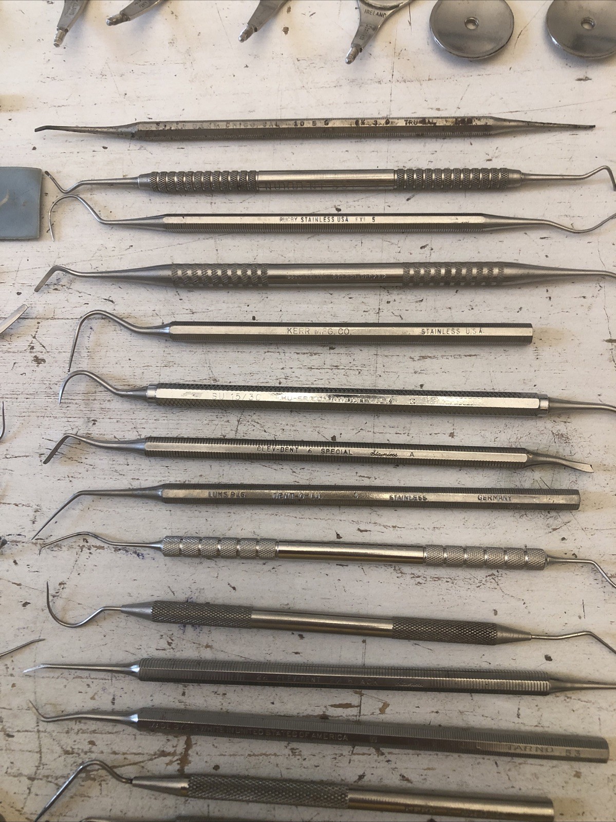 Lot of Mixed Dental Stainless Steel Tools Instruments NORDENT, SS WHITE, RUGBY