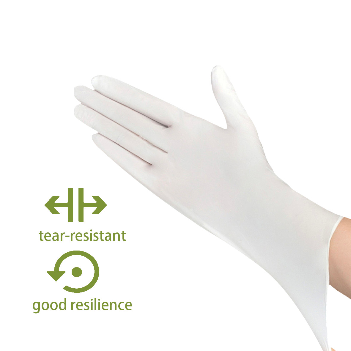 5mil White Latex Gloves, Disposable Powder-Free, Heavy Duty Food Safe Gloves