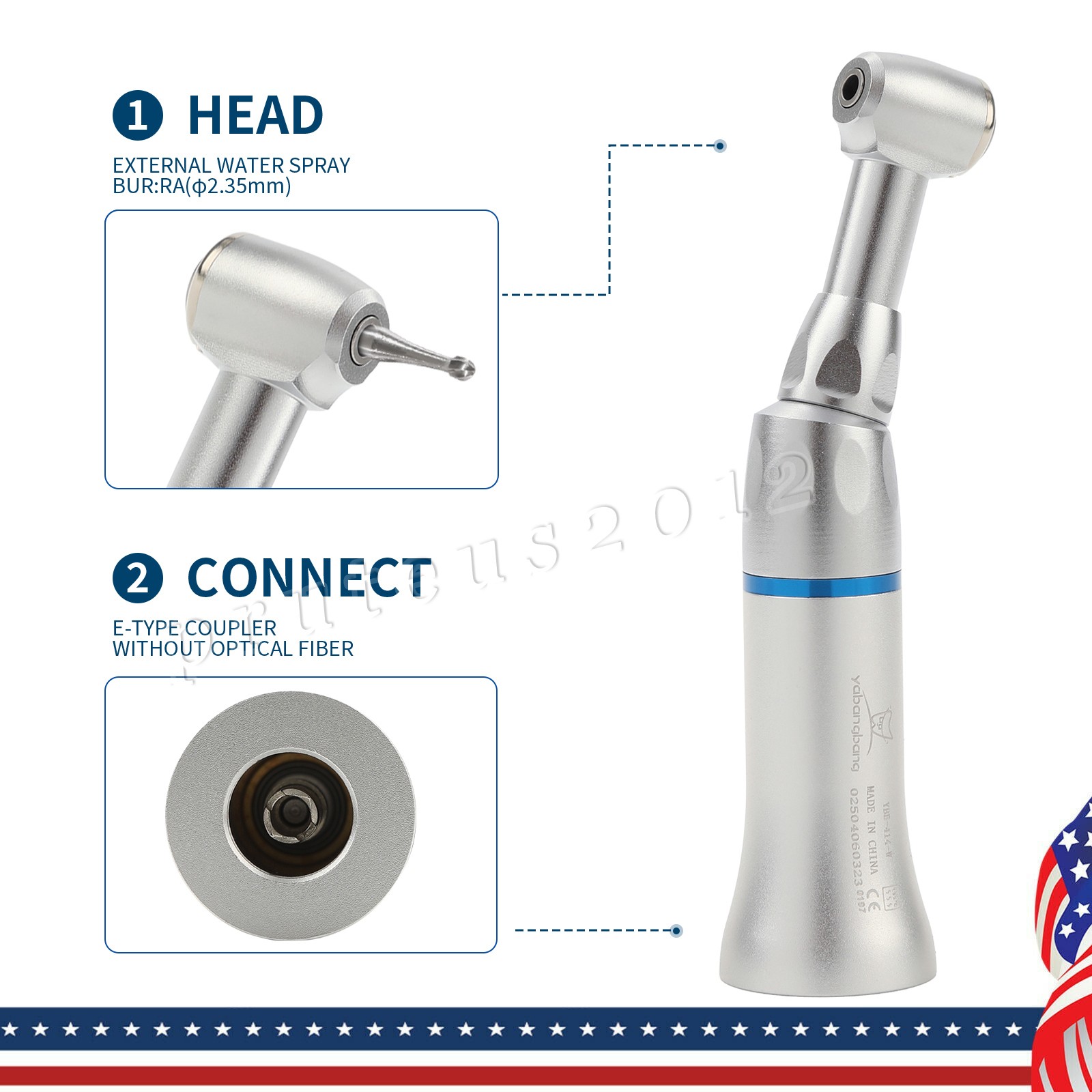 NSK Style Dental Low Slow Speed Handpiece Contra Angle Push Button E-Type FDA CE
