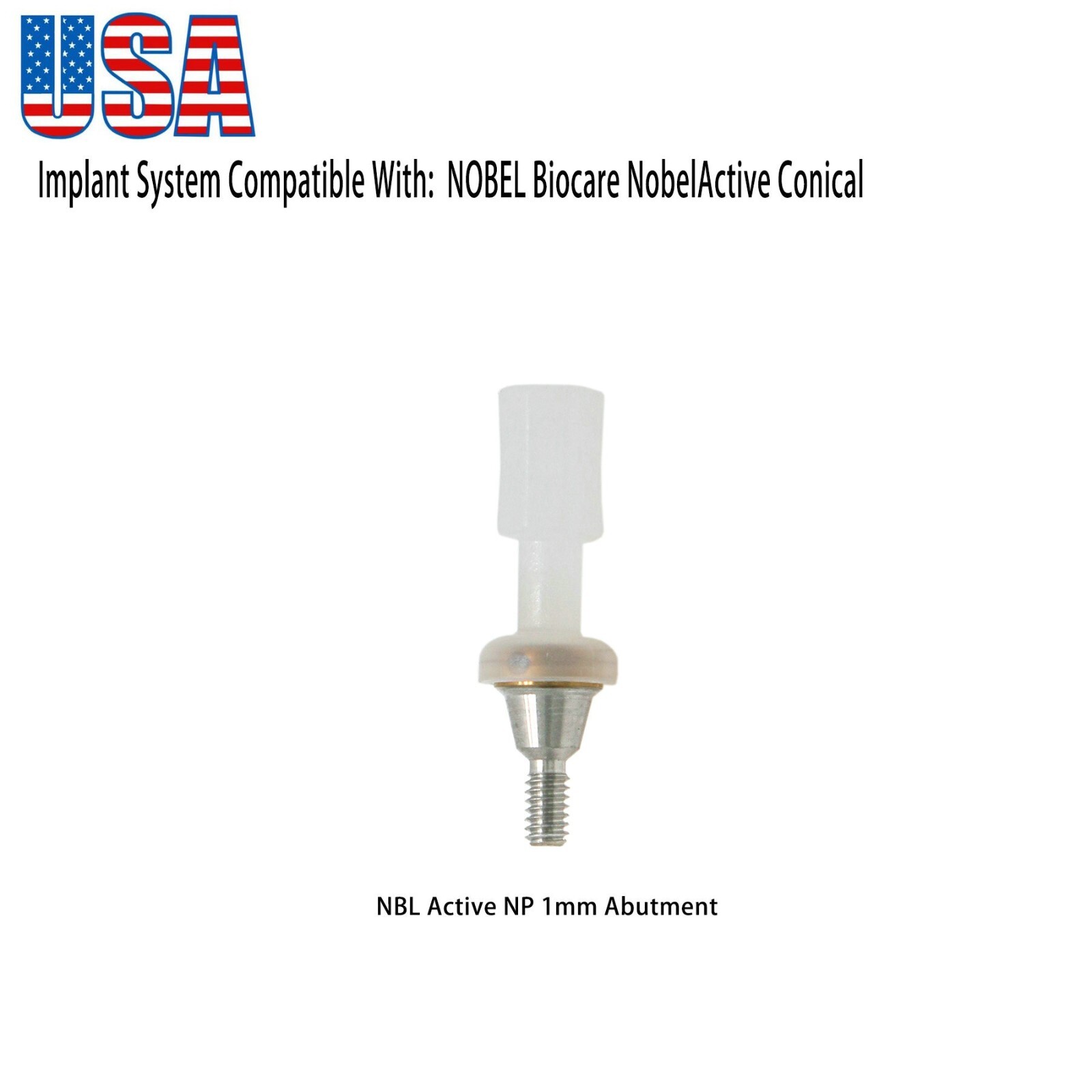 US Locator Abutments fits NOBEL Biocare Nobel Active Conical NP/RP GH=1.0-5.0mm