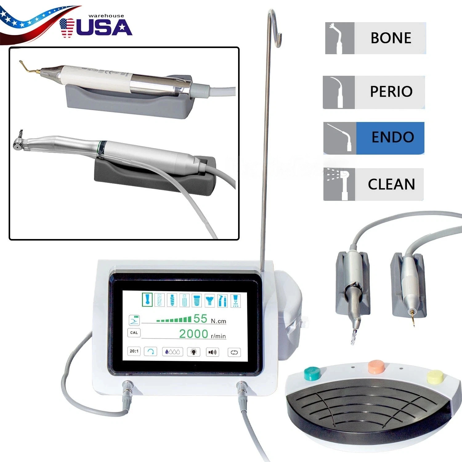 Woodpeck Style Surgery Piezo Bone Surgery Ultrasonic Bone Cutter+Implant Motor